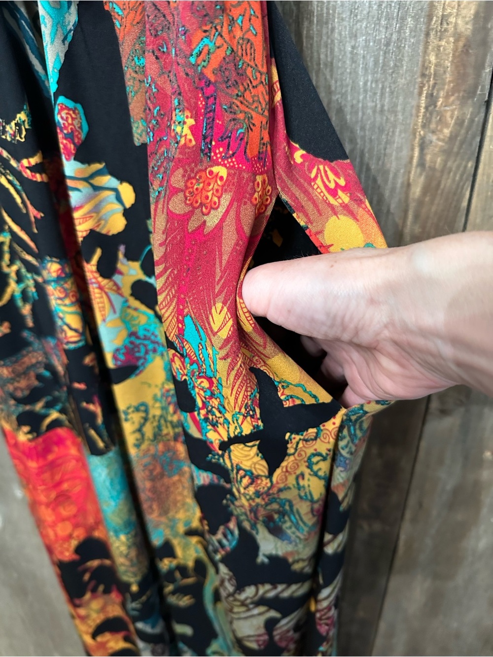 I jeans by Buffalo Floral Knot Maxi Sundress with Pockets Black Size Medium - Picture 6 of 17